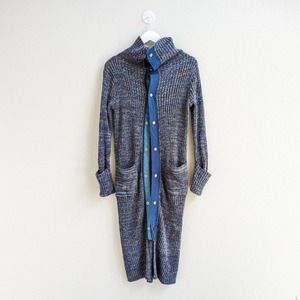 Free People Blue Knit Cardigan Jacket Sz XS